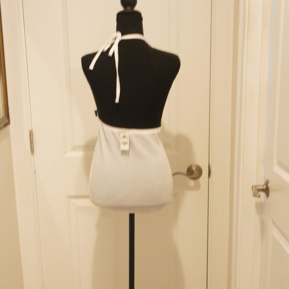 REDUCED-Beautiful Women's Sleeveless Ruffled Halter Top by EXPRESS - Picture 2 of 3